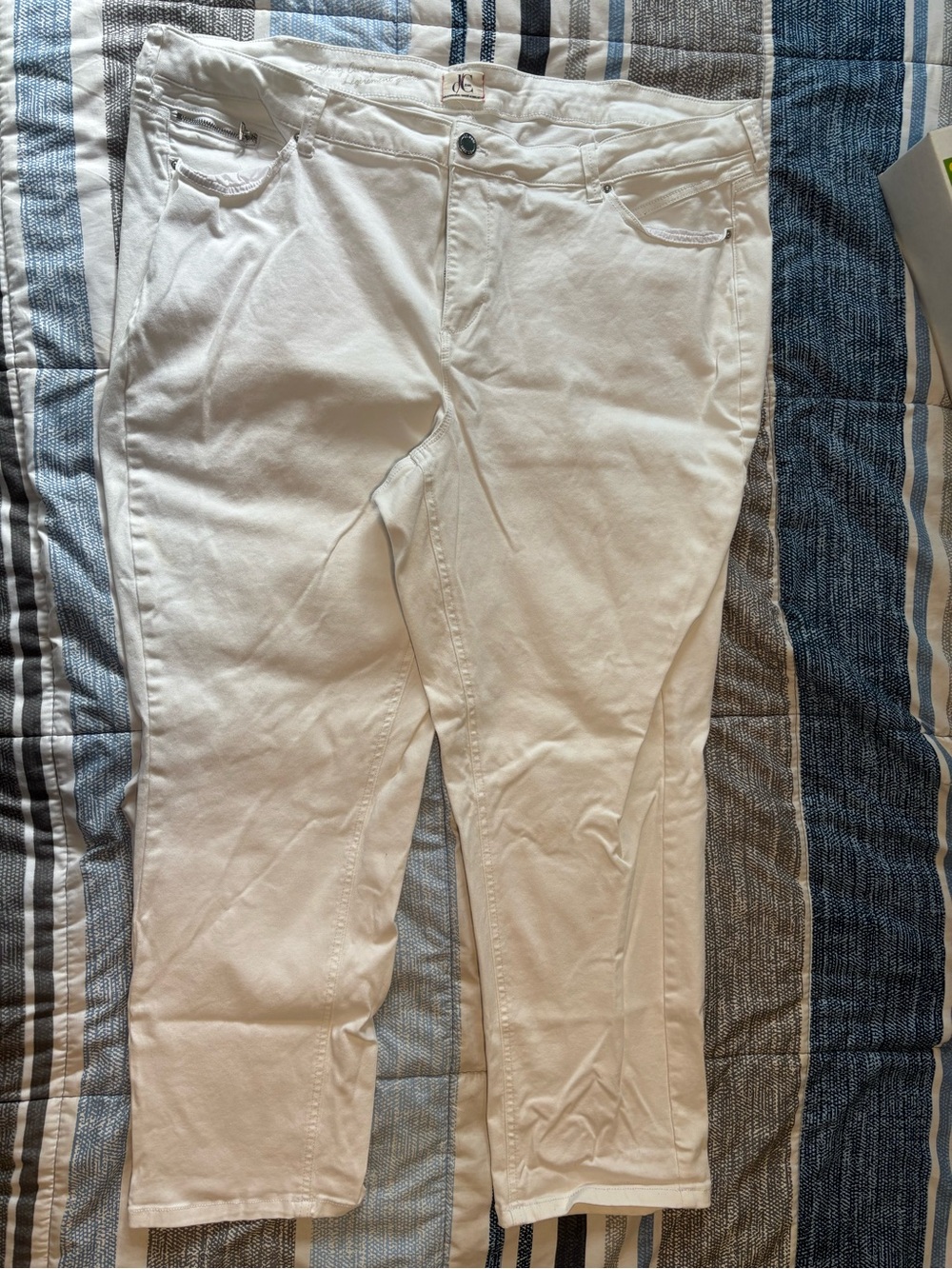 White Cotton Stretch Jeans - Size 26
